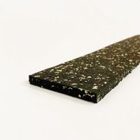 Černo-žlutá gumová soklová podlahová lišta FLOMA FitFlo IceFlo - délka 200 cm, šířka 7 cm, tloušťka 0,8 cm