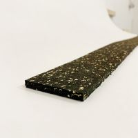 Černo-žlutá gumová soklová podlahová lišta FLOMA FitFlo IceFlo - délka 200 cm, šířka 7 cm, tloušťka 0,8 cm