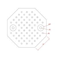 Gumová podložka na ramena zvedáků FLOMA RP121 - šířka 12,6 cm, výška 1,5 cm