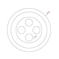 Gumová podložka na ramena zvedáků FLOMA RP103 - průměr 12 cm, výška 2,6 cm
