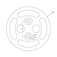 Gumová podložka na ramena zvedáků FLOMA RP122 - průměr 14,1 cm, výška 3,3 cm
