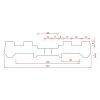 Gumová podložka na ramena zvedáků FLOMA RP104 - průměr 14,2 cm, výška 2,6 cm