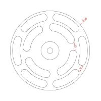 Gumová podložka na ramena zvedáků FLOMA RP105 - průměr 14 cm, výška 3 cm