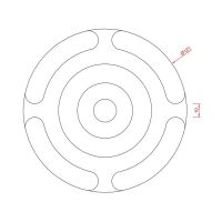 Gumová podložka na ramena zvedáků FLOMA RP106 - průměr 12,3 cm, výška 2,8 cm