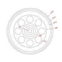 Gumová podložka na ramena zvedáků FLOMA RP101 - průměr 12,4 cm, výška 2,5 cm