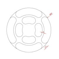 Gumová podložka na ramena zvedáků FLOMA RP102 - průměr 9,7 cm, výška 2,1 cm
