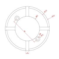 Gumová podložka na ramena zvedáků FLOMA RP120 - průměr 12,1 cm, výška 1,3 cm
