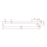 Gumová podložka na ramena zvedáků FLOMA RP120 - průměr 12,1 cm, výška 1,3 cm