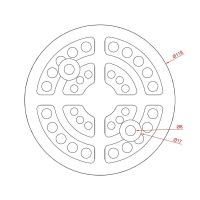 Gumová podložka na ramena zvedáků FLOMA RP115 - průměr 11,8 cm, výška 3,3 cm