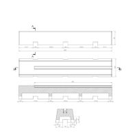 Gumový antivibrační podstavec pod klimatizaci FLOMA AC-L60B - délka 60 cm, šířka 12 cm, výška 9 cm - 2 ks