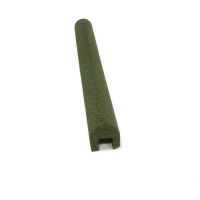 Zelený gumový kryt obrubníku pro betonový obrubník šíře 6 cm - délka 100 cm, šířka 10 cm a výška 10 cm
