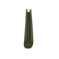 Zelený gumový kryt obrubníku pro betonový obrubník šíře 6 cm - délka 100 cm, šířka 10 cm a výška 10 cm