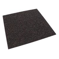 Černo-bílo-červená gumová podlahová deska (puzzle - roh) FLOMA IceFlo SF1100 - délka 100 cm, šířka 100 cm, výška 1,6 cm