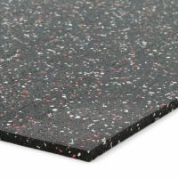 Černo-bílo-červená gumová soklová podlahová lišta FLOMA IceFlo SF1100 - délka 200 cm, šířka 7 cm a tloušťka 0,8 cm