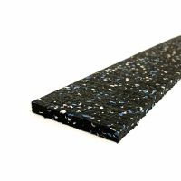 Černo-bílo-modrá gumová soklová podlahová lišta FLOMA IceFlo SF1100 - délka 200 cm, šířka 7 cm a tloušťka 0,8 cm