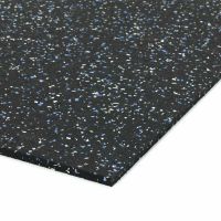 Černo-bílo-modrá gumová soklová podlahová lišta FLOMA IceFlo SF1100 - délka 200 cm, šířka 7 cm, tloušťka 0,8 cm