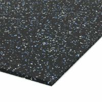 Černo-bílo-modrá gumová soklová podlahová lišta FLOMA IceFlo SF1100 - délka 200 cm, šířka 7 cm a tloušťka 0,8 cm