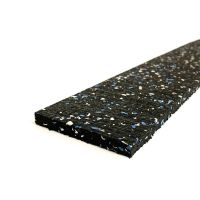 Černo-bílo-modrá gumová soklová podlahová lišta FLOMA FitFlo IceFlo - délka 200 cm, šířka 7 cm, tloušťka 0,8 cm