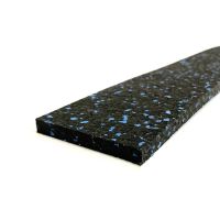 Černo-modrá gumová soklová podlahová lišta FLOMA SF1100 IceFlo - délka 200 cm, šířka 7 cm a tloušťka 0,8 cm