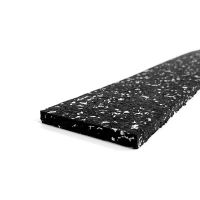 Černo-šedá gumová soklová podlahová lišta FLOMA FitFlo IceFlo - délka 200 cm, šířka 7 cm, tloušťka 0,8 cm