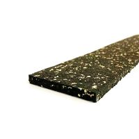 Černo-žlutá gumová soklová podlahová lišta FLOMA FitFlo IceFlo - délka 200 cm, šířka 7 cm, tloušťka 0,8 cm