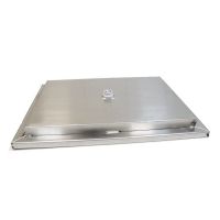 Kovová venkovní čisticí vstupní rohož s odtokovou vanou FLOMA SteelMat - délka 60 cm, šířka 80 cm, výška 2,5 cm