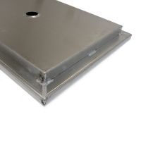 Kovová venkovní čisticí vstupní rohož s odtokovou vanou FLOMA SteelMat - délka 60 cm, šířka 80 cm, výška 2,5 cm