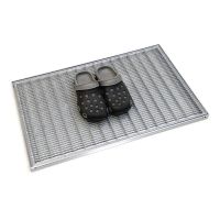 Kovová venkovní čistící vstupní rohož s rámem FLOMA SteelMat - délka 50 cm, šířka 75 cm, výška 2,2 cm