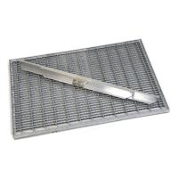 Kovová venkovní čistící vstupní rohož s rámem FLOMA SteelMat - délka 40 cm, šířka 60 cm a výška 2,2 cm
