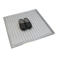 Kovová venkovní čisticí vstupní rohož s rámem FLOMA SteelMat - délka 80 cm, šířka 80 cm, výška 2,5 cm