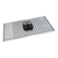 Kovová venkovní čistící vstupní rohož s rámem FLOMA SteelMat - délka 60 cm, šířka 120 cm, výška 2,5 cm