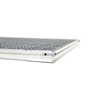 Kovová venkovní čistící vstupní rohož s rámem FLOMA SteelMat - délka 40 cm, šířka 60 cm, výška 2,2 cm