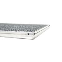 Kovová venkovní čisticí vstupní rohož s rámem FLOMA SteelMat - délka 50 cm, šířka 75 cm, výška 2,2 cm