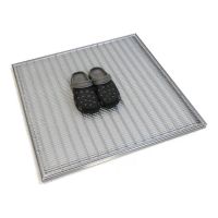 Kovová venkovní čisticí vstupní rohož s rámem FLOMA SteelMat - délka 80 cm, šířka 80 cm, výška 2,5 cm