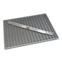 Kovová venkovní čistící vstupní rohož s rámem FLOMA SteelMat - délka 60 cm, šířka 80 cm, výška 2,5 cm