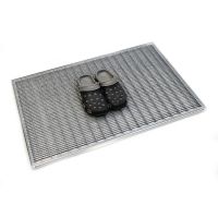 Kovová venkovní čisticí vstupní rohož s rámem FLOMA SteelMat - délka 60 cm, šířka 90 cm, výška 2,5 cm