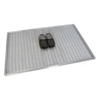 Kovová venkovní čistící vstupní rohož s rámem FLOMA SteelMat - délka 80 cm, šířka 120 cm, výška 2,5 cm