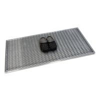 Kovová venkovní čistící vstupní rohož s rámem FLOMA SteelMat - délka 60 cm, šířka 120 cm, výška 2,5 cm