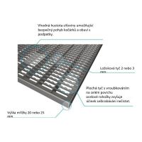 Kovová venkovní čisticí vstupní rohož s rámem FLOMA SteelMat - délka 60 cm, šířka 120 cm, výška 2,5 cm