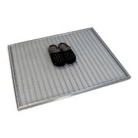 Kovová venkovní čistící vstupní rohož s rámem FLOMA SteelMat - délka 80 cm, šířka 100 cm, výška 2,5 cm