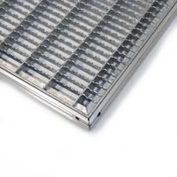 Kovová venkovní čistící vstupní rohož s rámem FLOMA SteelMat - délka 50 cm, šířka 100 cm a výška 2,2 cm
