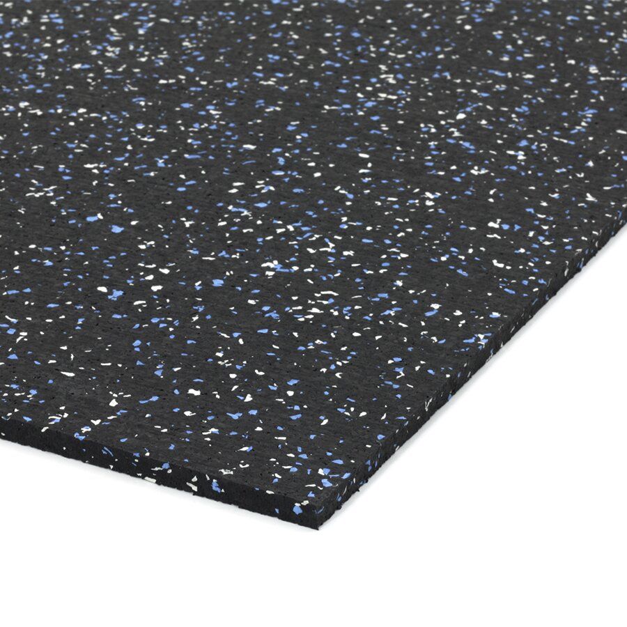 Černo-bílo-modrá podlahová guma (deska) FLOMA IceFlo SF1100 - délka 200 cm, šířka 100 cm a výška 1,6 cm