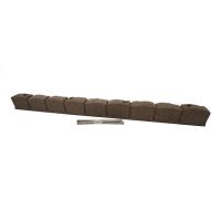 Hnědý gumový zahradní obrubník FLOMA Stone - délka 120 cm, šířka 2 cm a výška 9 cm