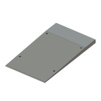 Ocelová pozinkovaná nájezdová rampa (okraj) pro kartáčové podlahové rošty FLOMA - 100 x 60 x 4 cm