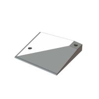 Ocelová rohová pozinkovaná nájezdová rampa (roh) pro kartáčové podlahové rošty FLOMA - délka 30 cm, šířka 30 cm a výška 4 cm