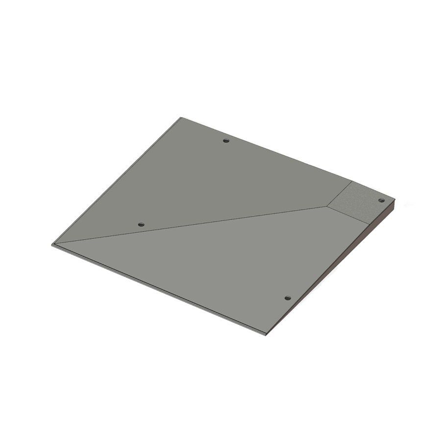 Pozinkovaný rohový nájezd pro kartáčové vstupní rohože FLT-PRM, FLT-ECO FLOMA - délka 100 cm, šířka 100 cm, výška 4 cm