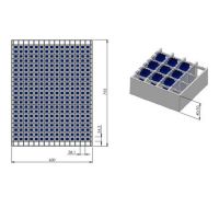 Pozinkovaná kartáčová vstupní rohož pro vysokozdvižné vozíky FLOMA FLT-PRM - délka 79,3 cm, šířka 60 cm, výška 5 cm