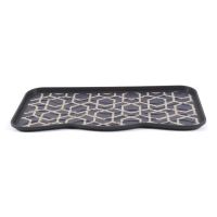 Plastový odkapávač na boty FLOMA Geo Lattice - délka 38 cm, šířka 75 cm a výška 2,1 cm