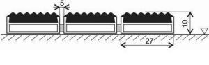 Gumová hliníková venkovní vstupní rohož FLOMA Alu Low - délka 100 cm, šířka 100 cm, výška 1 cm