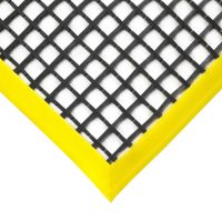 Černo-žlutá univerzální protiskluzová olejivzdorná průmyslová rohož (mřížka 22 x 22 mm) - 150 x 100 x 1,2 cm